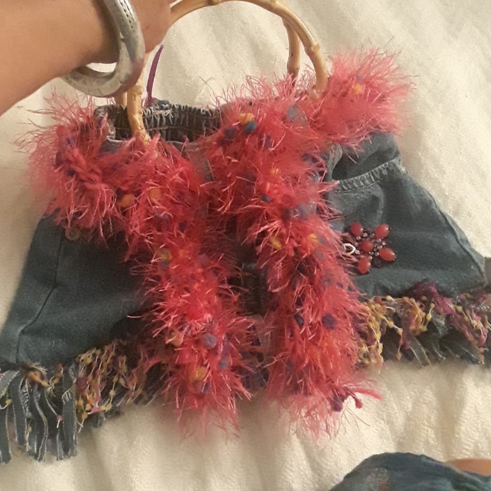 Handmade jeans purse